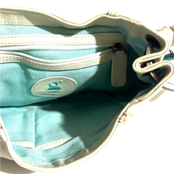 G series White stones Beaded Women's leather shoulder Bag - Picture 3 of 7